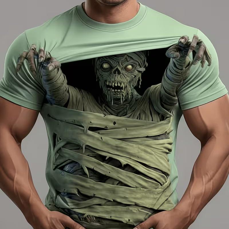

Men s Fashion 3D Printed Men s T-Shirt Round Neck Short Sleeve Trendy Street Wear XL