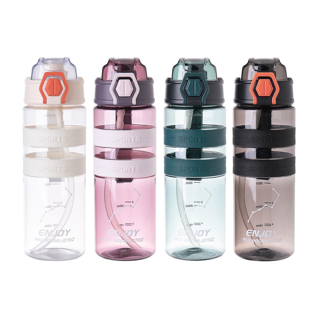 Water bottle new summer sports water cup portable kettle fitness outdoor plastic cup 1010ml space cup plastic bottle