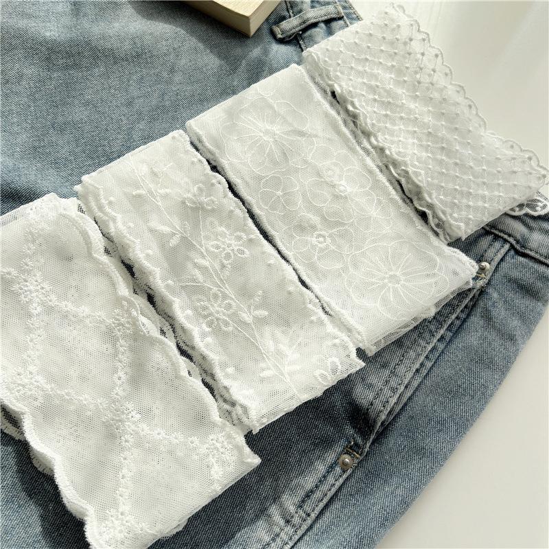 Sweet Lace Belt For Women To Match Skirts And Jeans, White Silk Belt, Long Silk Scarf, Suitable For Daily Wear