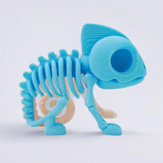 Skeleton Chameleon Figurine Spooky Chameleon Bone Statue Sculpture Simulation Animal Model Desktop Decoration Ornament