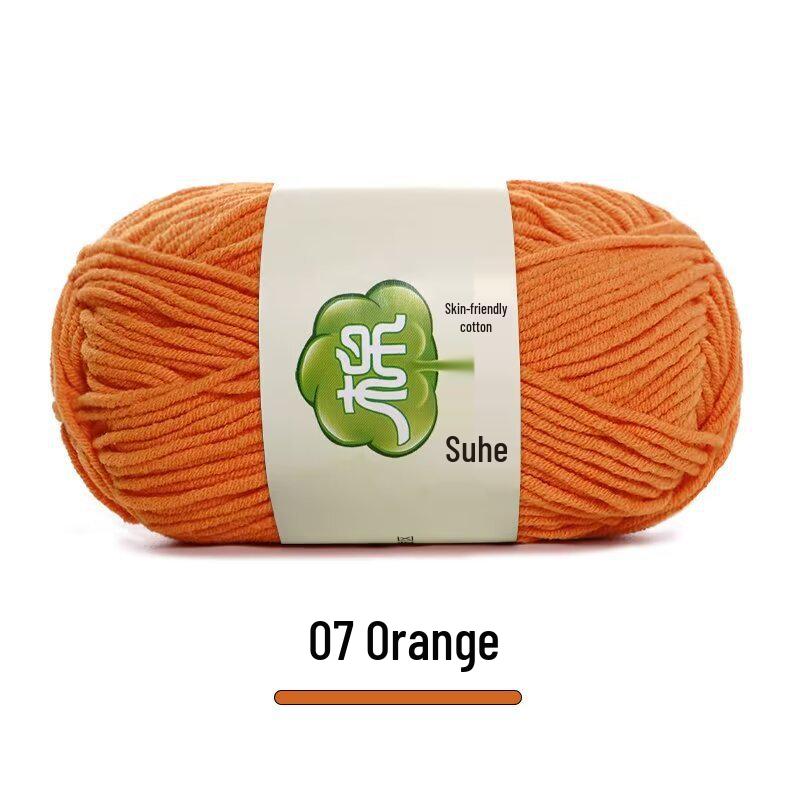 Combed Milk Cotton 5-Strand Yarn Pack for Hand-Knitted Scarves, Medium Thick, DIY Blanket Knitting, Crochet Material.