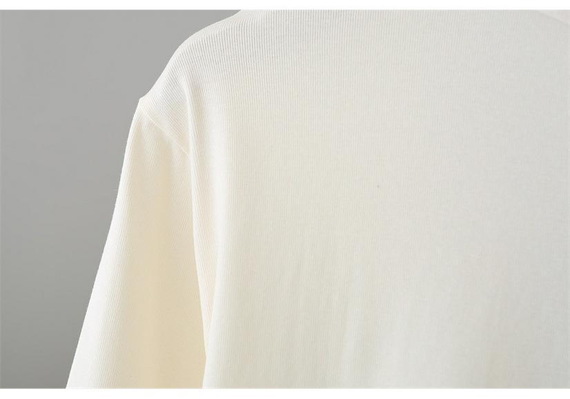 2026 Spring Plus Size Women's Long Sleeve Color Block 2-in-1 Cotton T-Shirt Slimming Top
