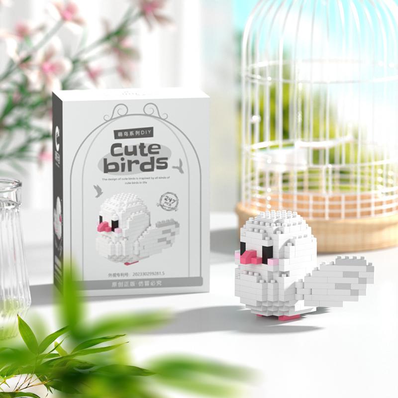 

Мини-строительные блоки 3D Bird Series Cute Parrot Model Bricks Set Assemble Kawaii Table Decor Toys for Kids Gifts