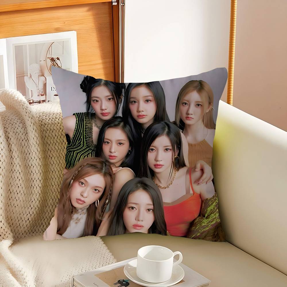 Kpop B-Babymonster Pillow Case Throw Pillow Chair Seat Cushion Nap Pillows Chair Cushion Seat Soft Pad Pillow Sofa Cushion