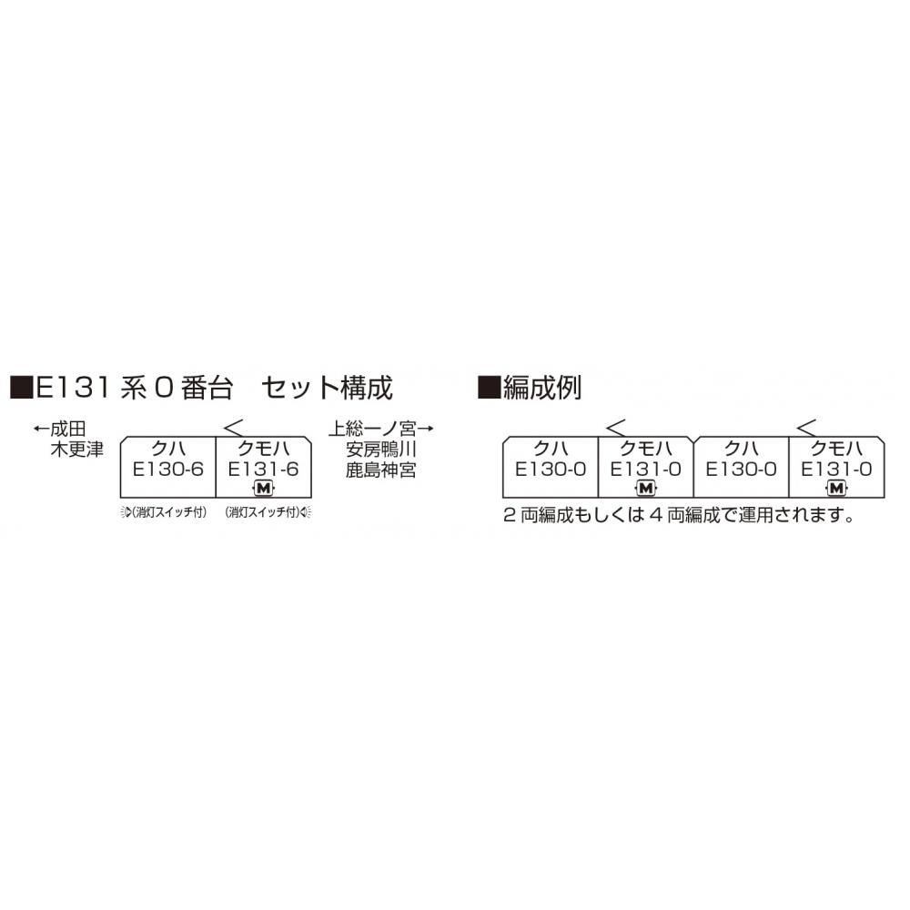 KATO N Gauge E131 Series 0 Series 2-car Set 10-1945 Railway Model Train
