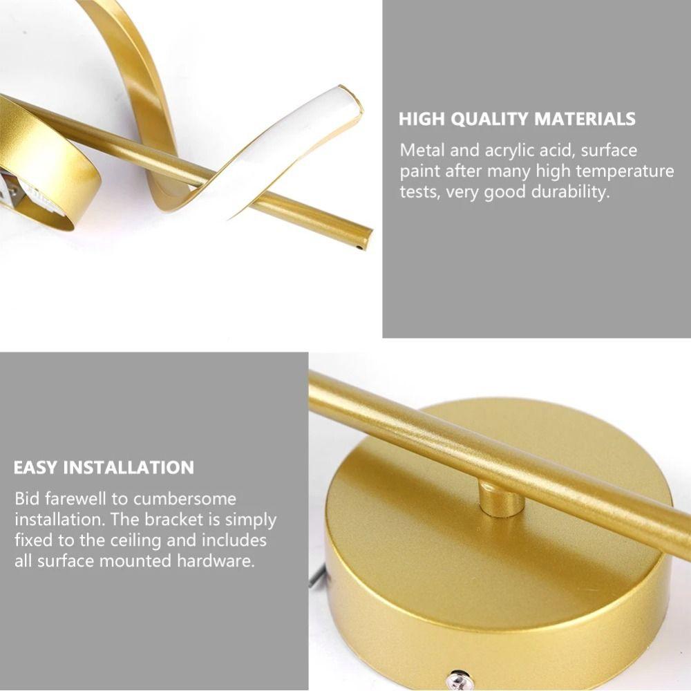 Luxurious Bedside Sconce Spiral Loft Lamps Lighting Decorative LED Wall Lamp  Living Room