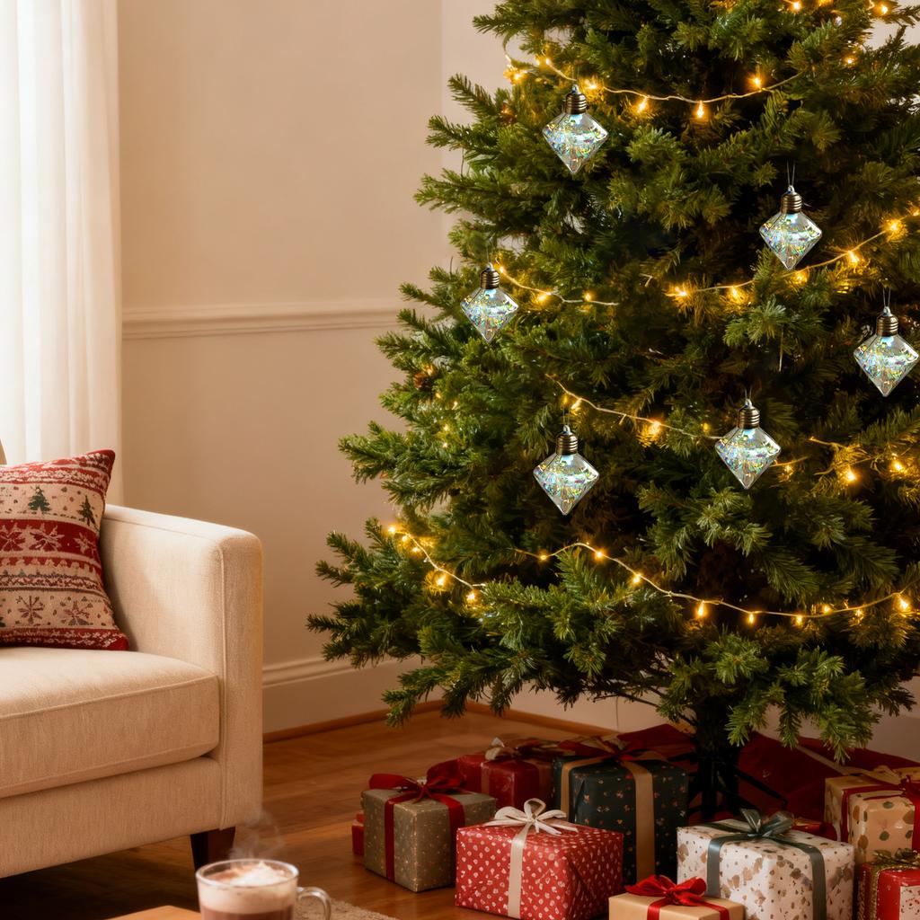 Christmas Ball Luminous Ornaments Colorful Transparent Christmas Tree Decoration Scene Layout Lights