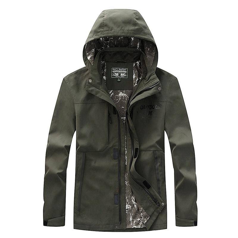 

Ветровки Съемная куртка с капюшоном Мужская мода Молодежная мужская дорожная альпинистская ветрозащитная верхняя одежда XXXXL