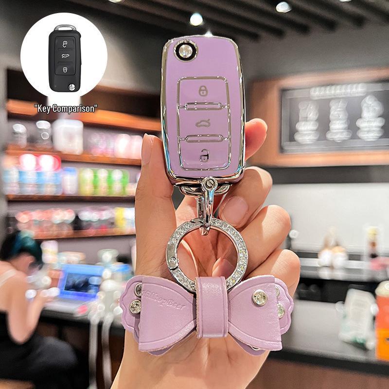 Volkswagen Key Cover: Fits Sagitar, Lavida, Jetta, Passat, Bora, Tiguan – Unisex Car Key Shell