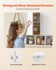 Bathroom Wall Cabinet, 2 Doors & Adjustable Shelf, Over the Toilet Storage Medicine Cabinet Wall Mounted, Hanging Organizer with Shelves & Open