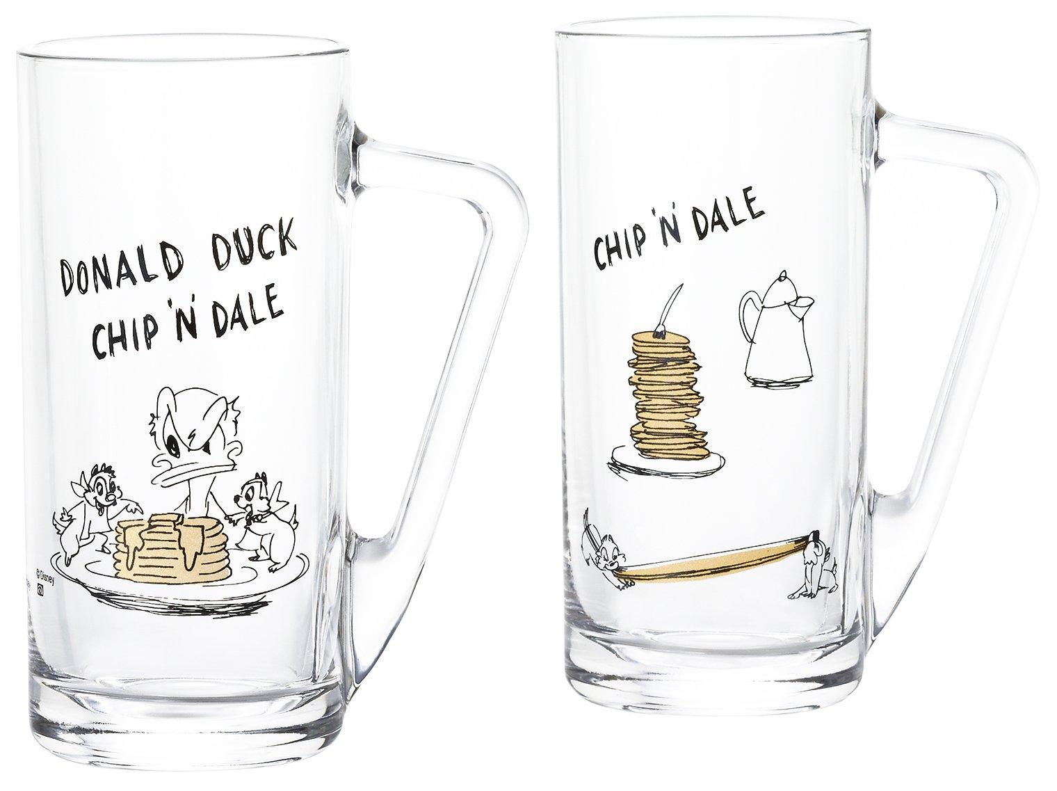 

ADERIA Tumbler, 305ml, Hand-Drawn, Pair Set, Donald, Chip & Dale, Made in Japan, S-5887