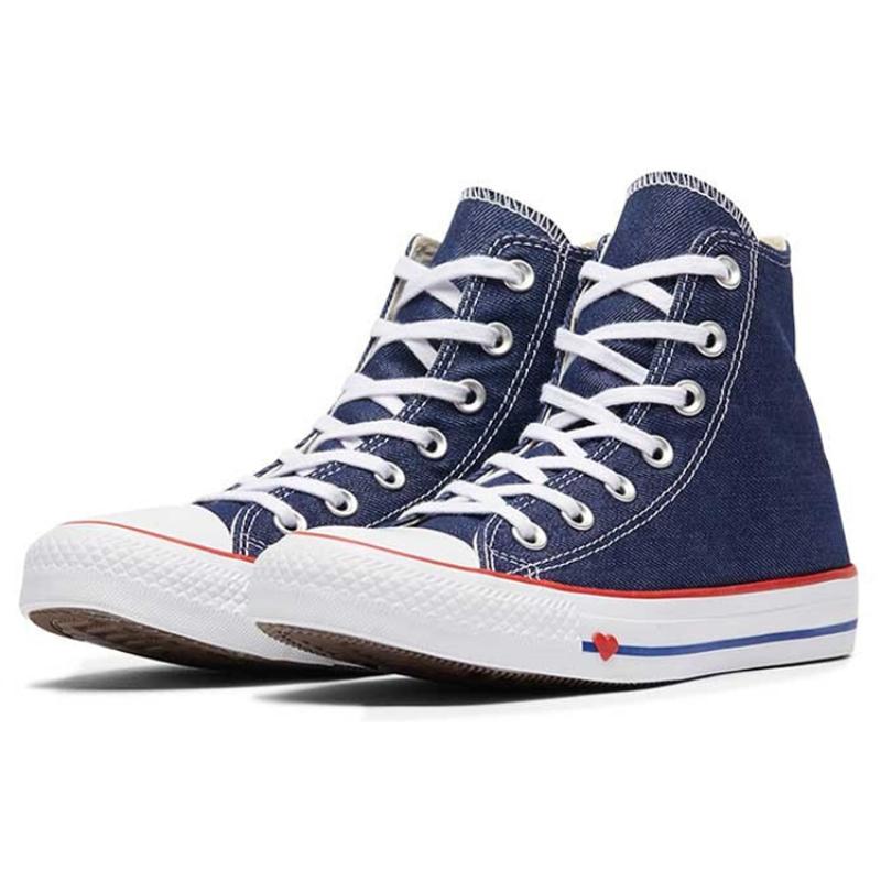 Converse Chuck Taylor All Star Comfortable Versatile High-Top Canvas Shoes Unisex Indigo