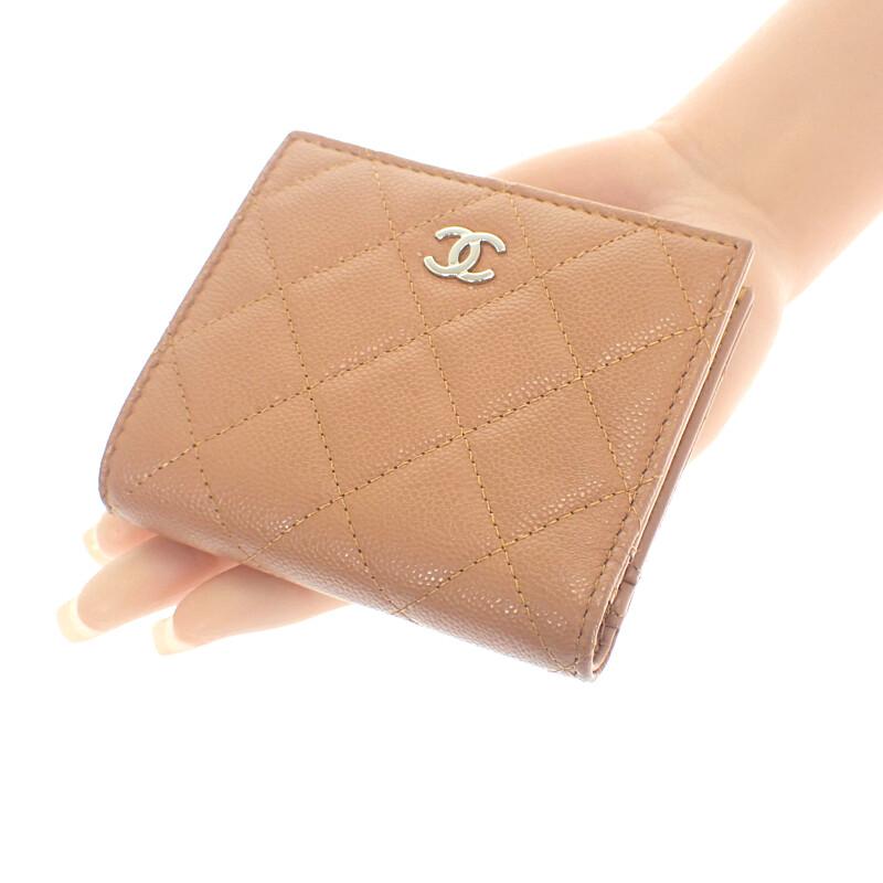 Chanel AP3388 Coin Case Camel Grain Calfskin Leather Women