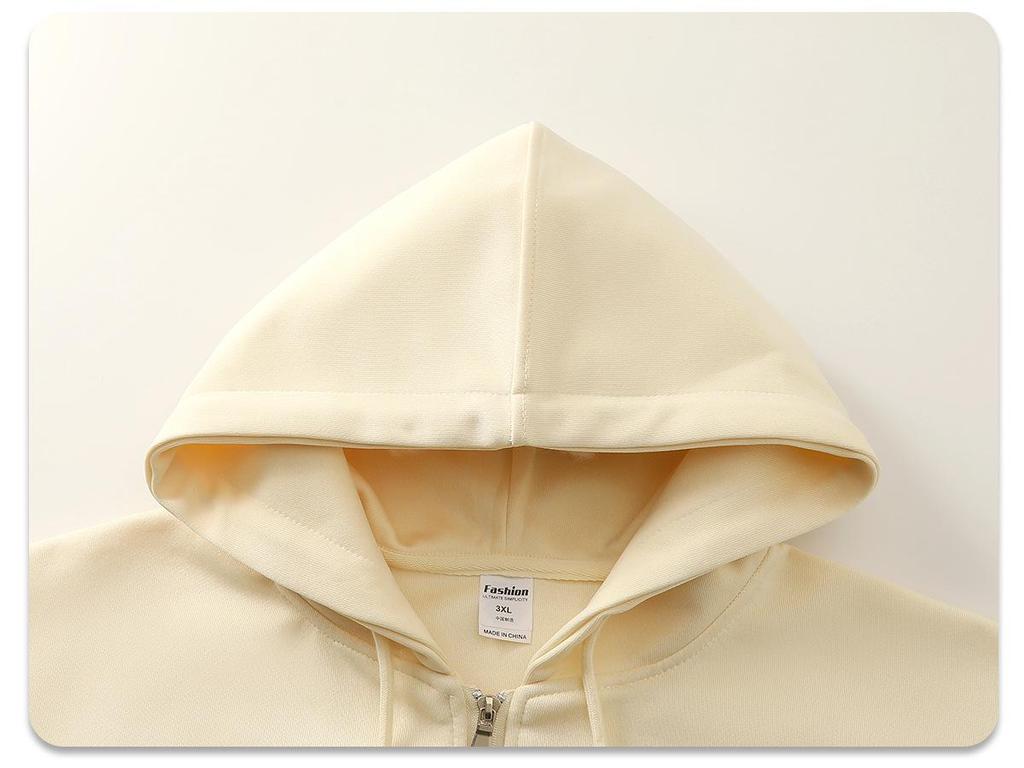 Leichter Cardigan-Hoodie mit doppeltem Reißverschluss für Herren - Vielseitig einfarbig, Trendiger Amerikanischer Stil für Frühling/Herbst, Unisex.