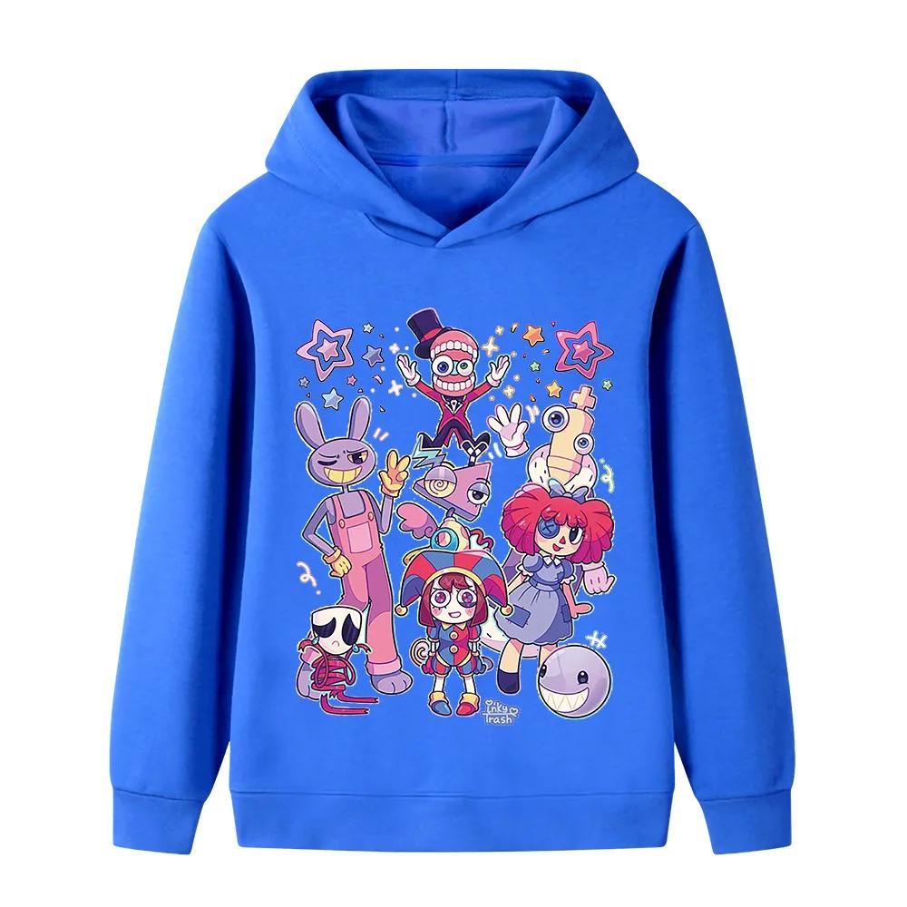 Kids The Amazing Digital Circus Fun Cute Printed Hooded Sweatshirt Autumn and Winter Outdoor Fashion Warm Children Hoodies