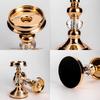 1pc Iron Candlestick Roman ColumnVintage Metal Pillar Candlestick Holders Elegant Crystal Candle Stands Home Decoration