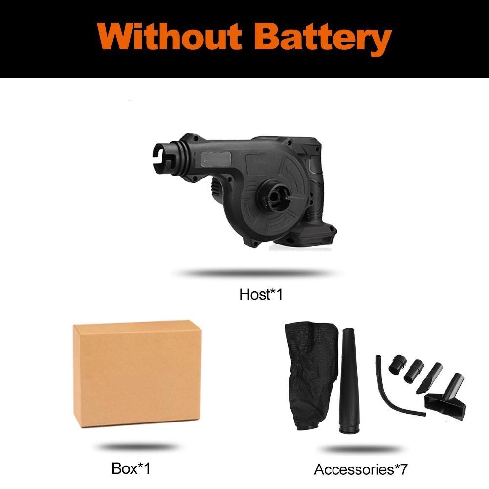 

2 в 1 1500 Вт Пылесос-воздуходувка для сбора мусора для 18 В аккумулятора Беспроводная электрическая воздуходувка Листовая Пылеуловитель для ПК Only machine