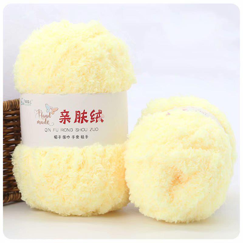 50 g/Bündel Chenillegarn, weicher, dünner Korallensamt-Handtuchfaden zum Stricken, Häkelgarn, Handstricken, Häkeln, DIY-Pullover, Puppen