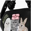 Ganni Animal Graphic Logo Schleife Nano Tragetasche A6891 099