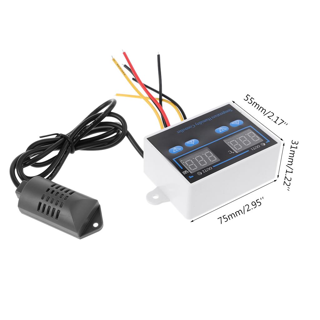 Temperature Humidity Controller with Temperature Humidity Sensor Digital Temperature Humidity Meter Egg Incubator 10A
