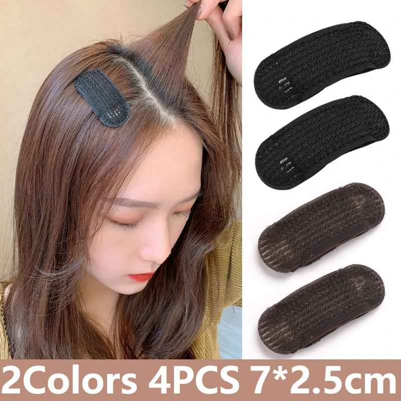 2/4 STÜCKE Puff Haar Kopfkissen Haarspangen Unsichtbares Volumen Haarbasis Flauschiger Schwammclip Dutt DIY Haarstyling-Werkzeug für Frauen Mädchen