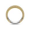 Huitan New Trendy Two-tone Women’s Rings Chic Bright Cubic Zirconia Finger Accessories Simple Stylish Engagement Party Jewelry