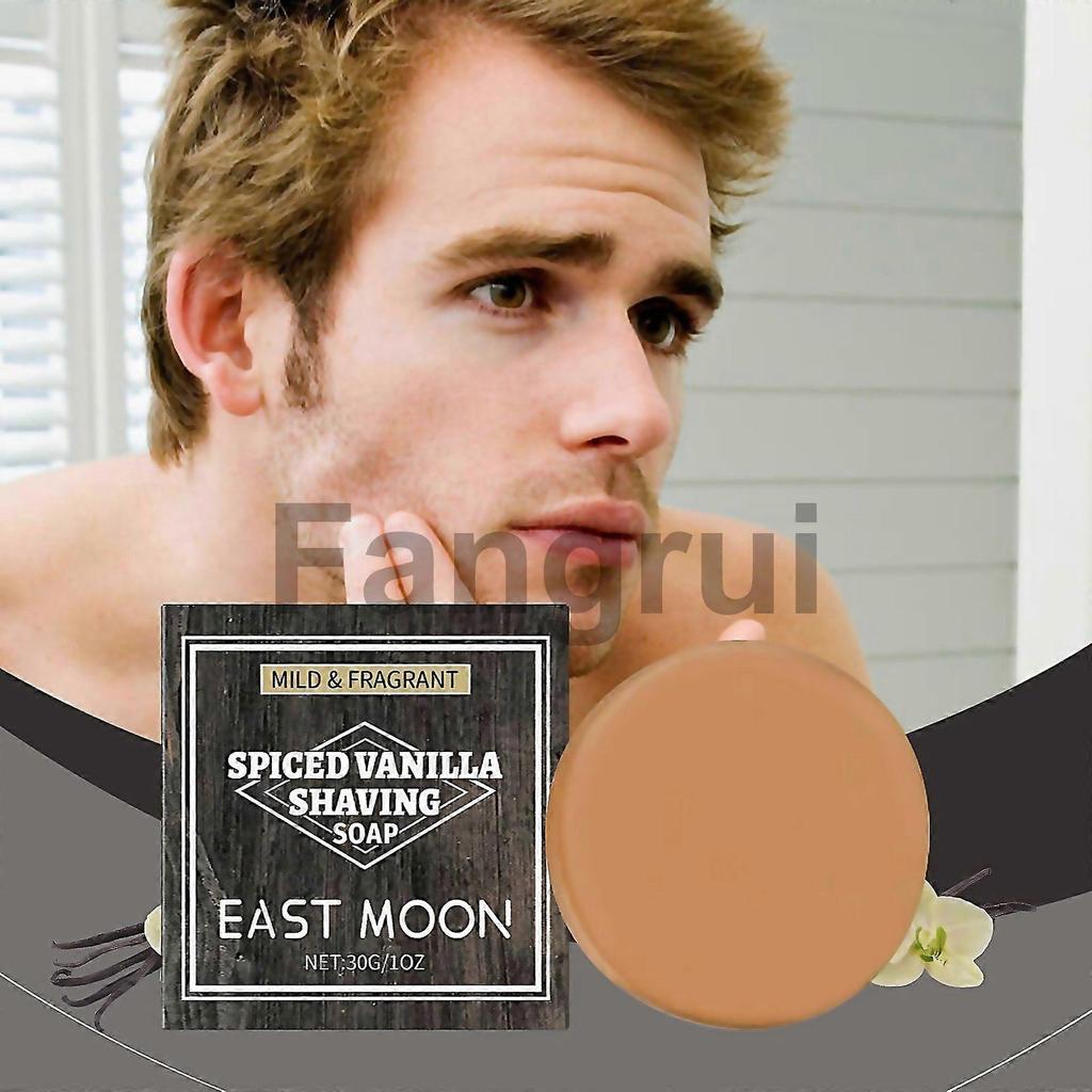 For East Moon Vanilla Mens Shaving Soap Fine Lather Comfortable Shave Gentle Skin