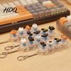 Angstlösungs-Gadget Halloween Fidget-Tastaturspielzeug mit LED-Licht 4-in-1 Geist Kürbis Fledermaus Schwarzer Fingerklicker Schlüsselanhänger Katze Druckknopfspielzeug Stress