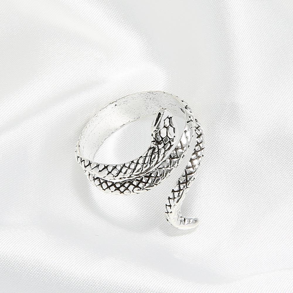 Personalized Silver Snake Eye Ring King Snake Ring Size Size Couple Ring Domineering Animal Hand