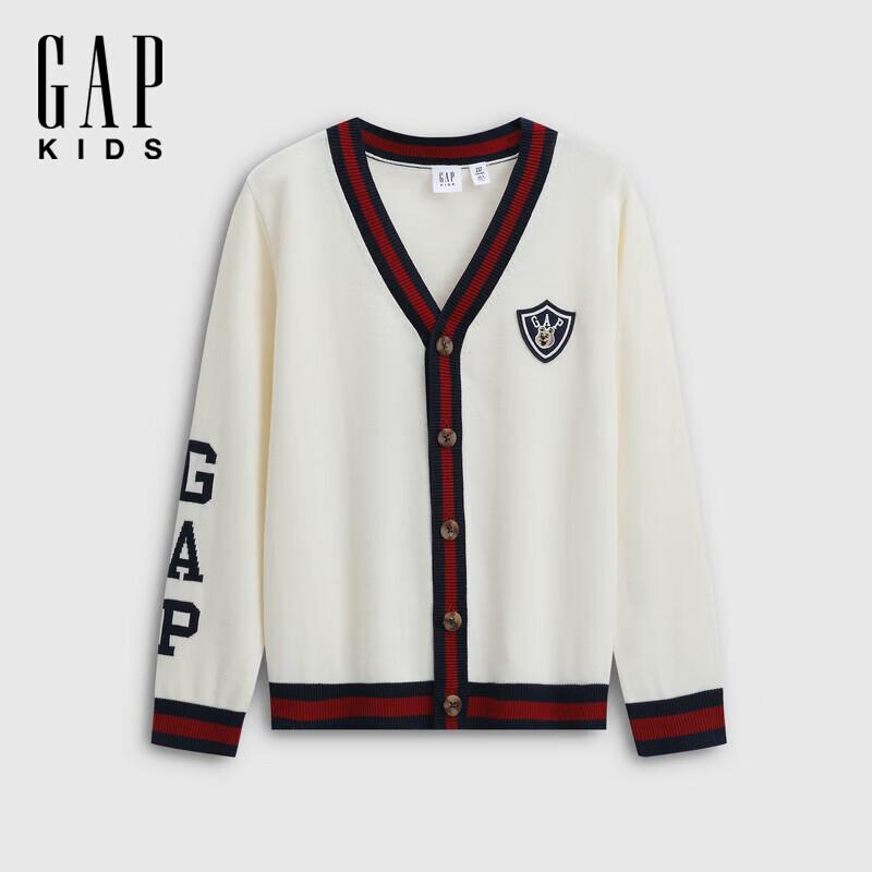 Gap Boy s Logo Jacquard Cotton Knit Cardigan 150/72