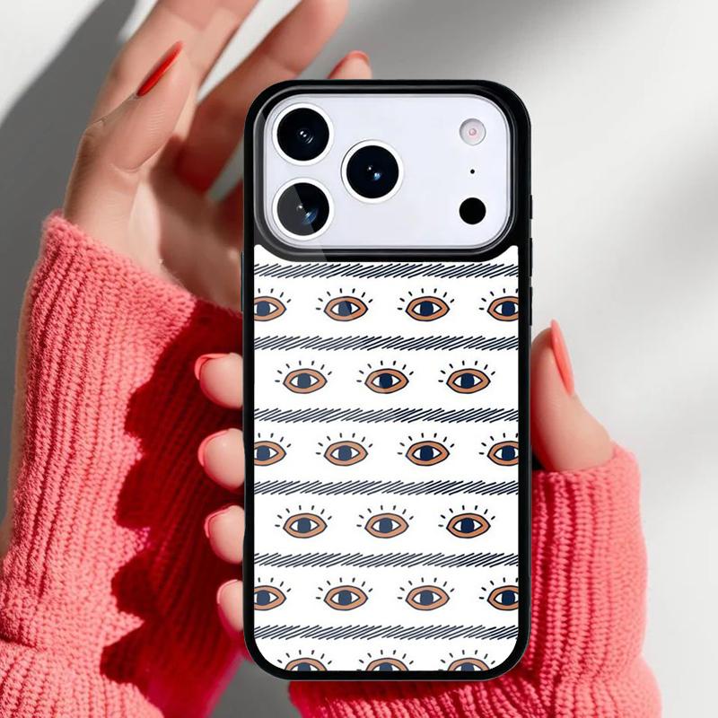 Eyes Pattern Phone Case for iPhone 17 16 15 14 13 Pro Max Back Cover for 12 11 Pro Coque