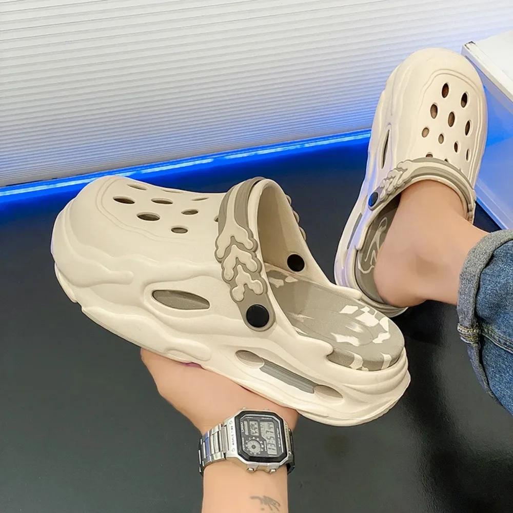 Summer New Men's and Women's Outdoor Slippers for Driving and Outdoor Wear, Dual-purpose Thick Soled Non Slip Women's Sandals