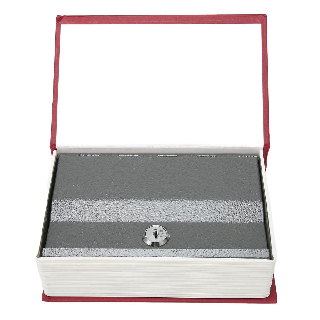 Book Safe Storage Box with Keys Stainless Steel Secret Hidden Book Shape Case for Home Office Shop