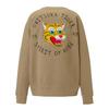ONITSUKA TIGER Logo Animal Pattern Embroidered Casual Crew Neck Pullover Sweatshirt Unisex Sweatshirt Dark-Khaki 2183B182-250