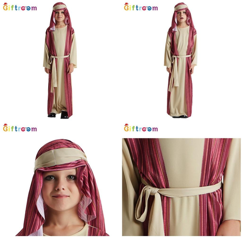 Middle Eastern Style Shepherd Costume For Boys Perfect For Halloween Parties And Stage Performances