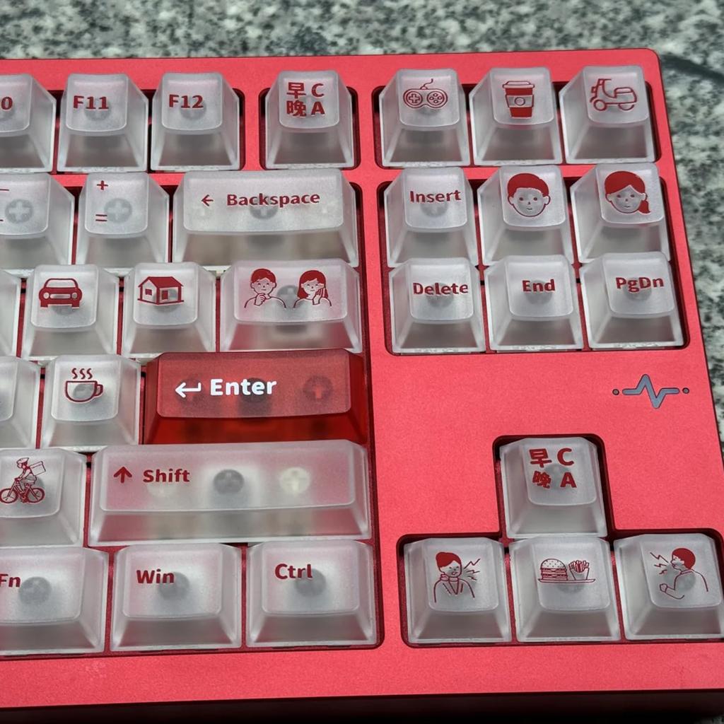 White Clear Keycaps 151 Keys Transparent Cherry Profile Keyboard Backlit Crystal PC Keycap Custom Keycaps 75 Percent Shine Through RGB Mechanical