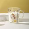 ZISIZ Kinder Glasmilchbecher mit Deckel und Strohhalm