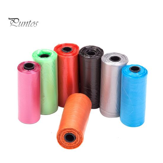 Pet Supplies 4Rolls/60Pcs Dog Bags Solid Color Leak-proof Cats Eco-friendly Waste for Home Pets