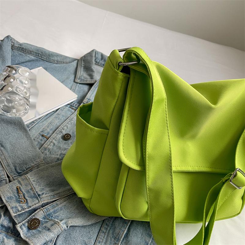 Women's School Messenger Bags For Women Shoulder Ladies Designer Handbag Solid Large Capacity Casual Canvas Shoulder Female Bags