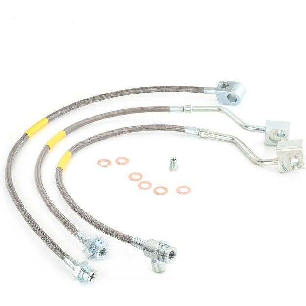 Extended Rear Stainless Brake Lines for 1980-1996 Ford F-150 Bronco 4-6" Lift