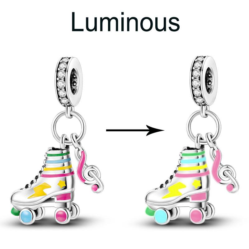 925 Silver Charms Lipstick Perfume High Heels Handbag Dress Camera Pendant Fit Original Pan Bracelet Bead DIY For Woman