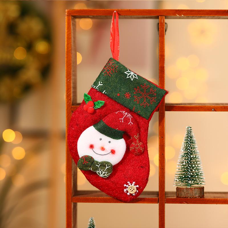 Weihnachtsszene Strumpfbeutel - Kleiner Anhänger & Süßigkeitenhalter für Kinder