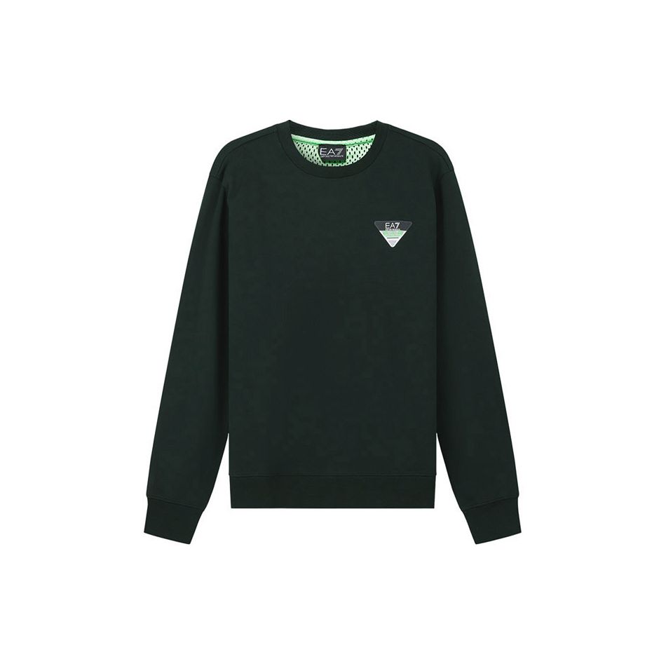 Emporio Armani FW22 EA7 Series Logo Pattern Printed Crew Neck Long Sleeve Sweatshirt Men sweatshirt Dark-Green 6LPM69-PJEQZ-1860 M