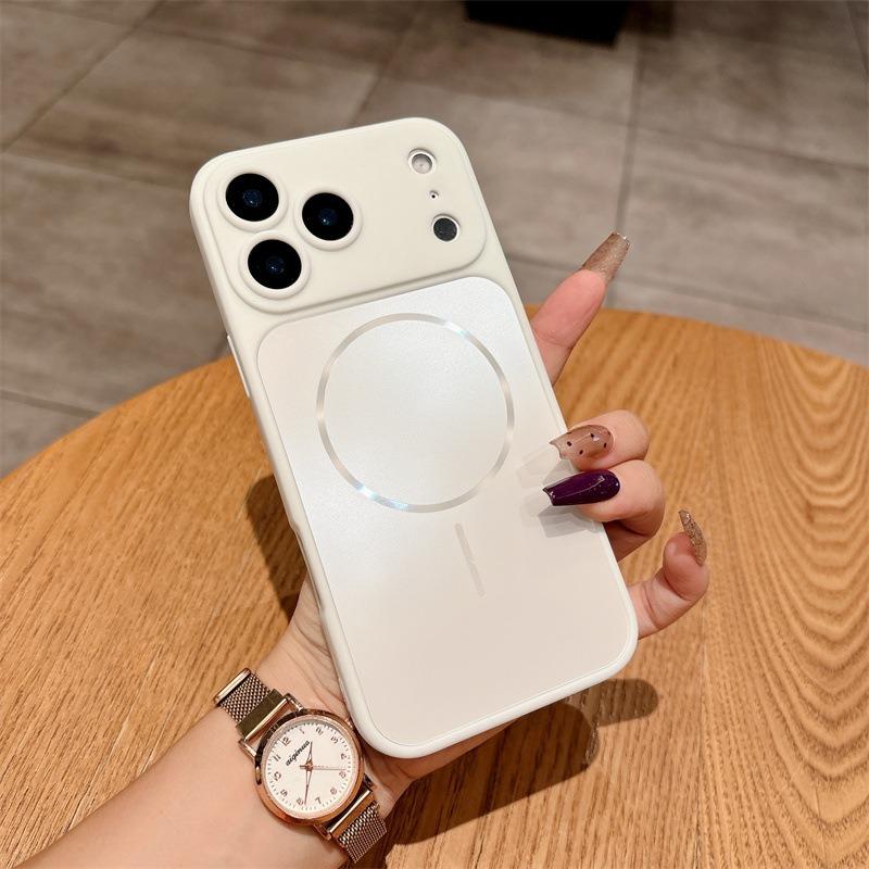 Luxury For Magsafe Phone Case For iPhone 17 Air 16 15 14 13 Pro Max Magnetic Wireless Charging Shockproof Matte Bumper Cover