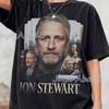 Jon Stewart 90s Bootleg T-Shirt – Vintage Streetwear Graphic Tee, Grunge Style Unisex
