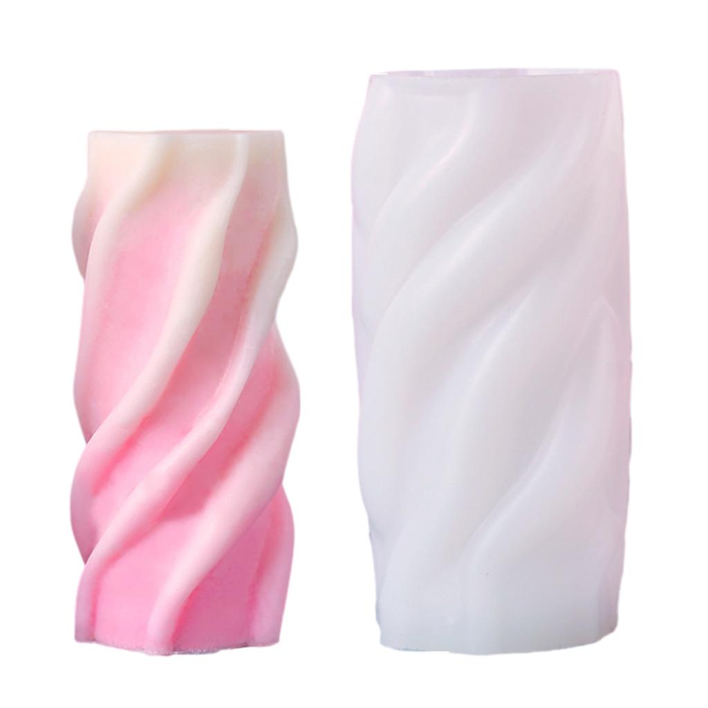 3D Cylinder Candle Mold for Making Candle Soap Plaster Ornament Silicone Resin Casting Molds DIY Craft Non-stick Mould