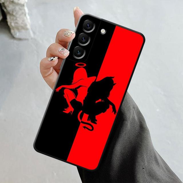 Telefon Shell Für Samsung Galaxy S23 S22 S21 S20 Fe Ultra S10 S9 S8 Plus Hinweis 20ultra 10plus Fall Abdeckung mädchen Engel Und Dämon Flügel