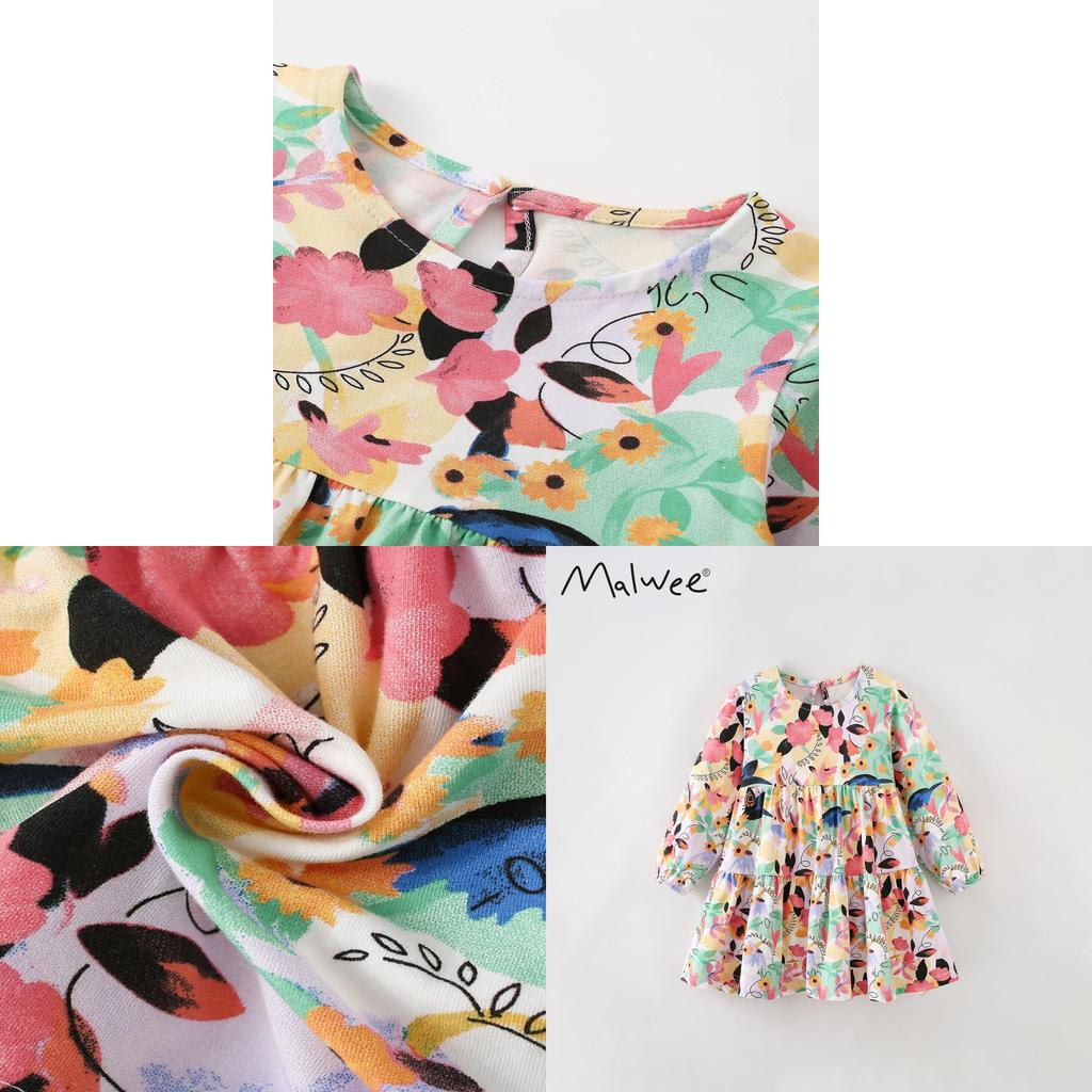 Girl Dress With Cotton Fabric For Princess Style Casual Wear