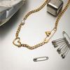 Adjustable Stainless Steel Paper Clip Inspired Heart Necklace For Women Fashion Jewelry Daily Wear Collarbone Chain