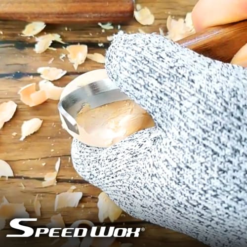 SPEEDWOX Hook Knife, Spoon Carving Tool, Curved Right-Handed Hook, Woodworking Set, Wood Carving Kit with Curved Wood Handle and Stainless Steel, for